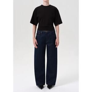 AGOLDE Keira Size 27 Rinse Dark Indigo Low Rise Baggy Wide Leg Jeans